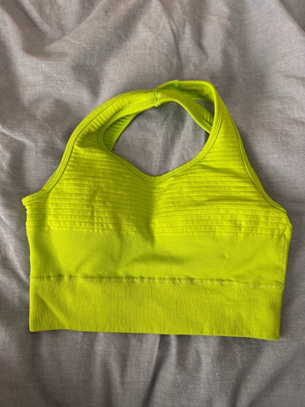 Alphalete Neon Lime Seamless Sports Bra - XS